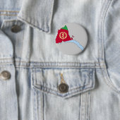 Badge Rond 5 Cm Carte de drapeau de l'Érythrée (En situation)