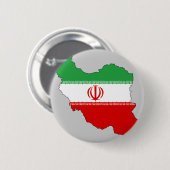 Badge Rond 5 Cm Carte de drapeau de l'Iran (Devant & derrière)