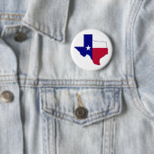 Badge Rond 5 Cm Carte de drapeau du Texas (En situation)