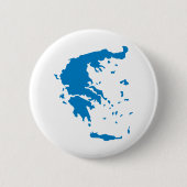 Badge Rond 5 Cm Carte de la Grèce (Devant)