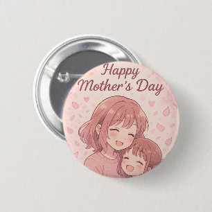 Badge Rond 5 Cm Carte de la Mère de la couleur préférée de maman
