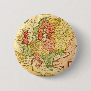 Badge Rond 5 Cm Carte de la poupée Herman du XVIIe siècle