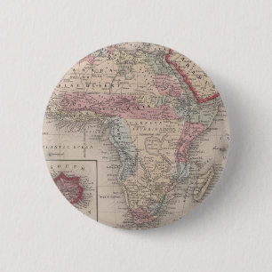Badge Rond 5 Cm Carte de l'Afrique avec la Ste.Hélène