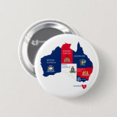 Badge Rond 5 Cm Carte de l'Australie (Devant & derrière)