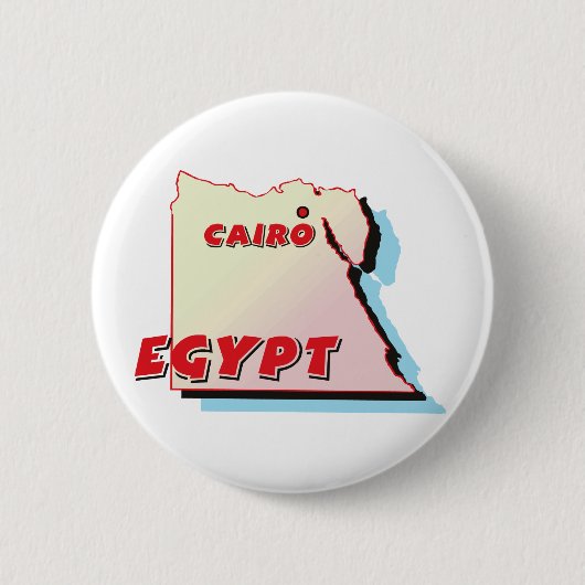 Badge Rond 5 Cm Carte de l'Egypte (Devant)