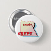 Badge Rond 5 Cm Carte de l'Egypte (Devant & derrière)