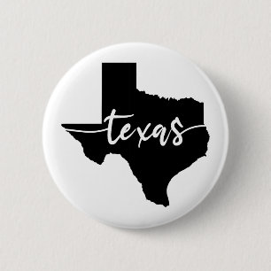 Badge Rond 5 Cm Carte de l'état du Texas USA