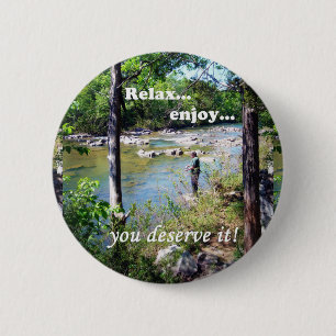 Badge Rond 5 Cm Carte de pêche allée