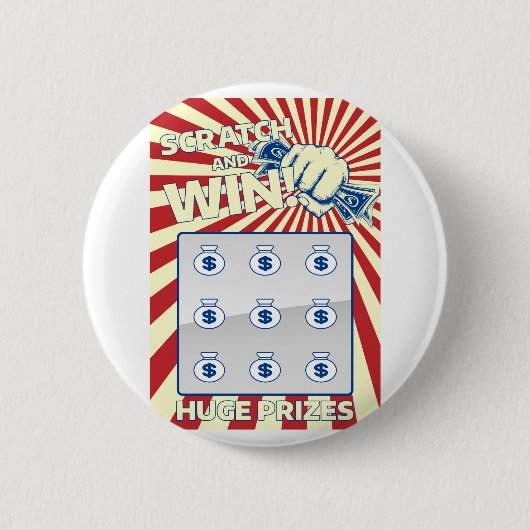 Badge Rond 5 Cm Carte d'éraflure de loto (Devant)