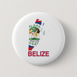 Badge Rond 5 Cm Carte du Belize