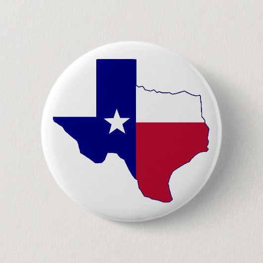 Badge Rond 5 Cm Carte du drapeau du Texas (Devant)