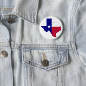 Badge Rond 5 Cm Carte du drapeau du Texas (En situation)