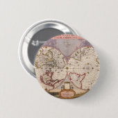 Badge Rond 5 Cm Carte du monde antique (Devant & derrière)