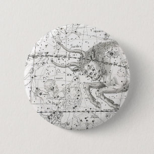 Badge Rond 5 Cm Carte du plat XIV de constellations