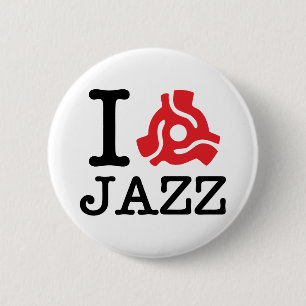 Badge Rond 5 Cm Carte I 45 Jazz