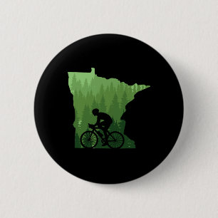 Badge Rond 5 Cm Carte Minnesota Vélo Tout Terrain Cycliste VTT Cyc
