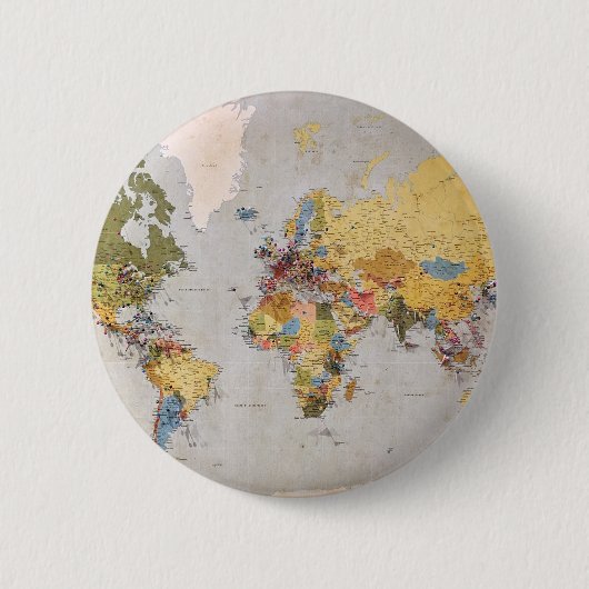 Badge Rond 5 Cm carte mondiale (Devant)
