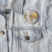 Badge Rond 5 Cm carte mondiale (En situation)