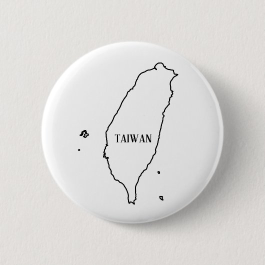 Badge Rond 5 Cm Carte Taïwan (Devant)