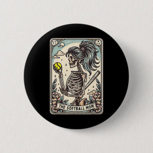 Badge Rond 5 Cm Carte Tarot Maman Softll Skeleton Softll Mama mère
