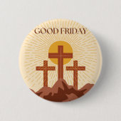 Badge Rond 5 Cm Carte Vendredi (Devant)