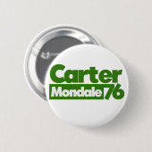 Badge Rond 5 Cm Carter Mondale 1976 Politique rétro (Devant & derrière)