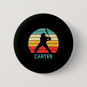 Badge Rond 5 Cm Carter Nom Cadeau Baseball T Shirt Personnalisé