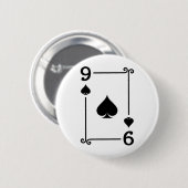Badge Rond 5 Cm Cartes à jouer Costume 9 pique carte neuf (Devant & derrière)