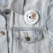 Badge Rond 5 Cm Cartes de poker Ace et Jack (En situation)