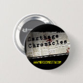 Badge Rond 5 Cm Carthage fait la chronique du Pin (Devant & derrière)
