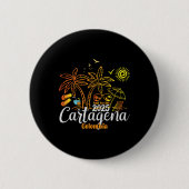 Badge Rond 5 Cm Carthagène Colombie Famille Vacances 2025 Croisièr (Devant)