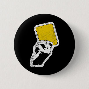 Badge Rond 5 Cm Carton jaune arbitre entraîneur sports football so