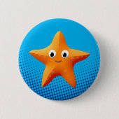 Badge Rond 5 Cm Carton mignon Starfish Blue Ocean (Devant)