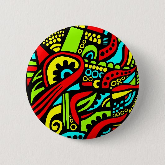 Badge Rond 5 Cm Cartoon Abstrait (Devant)