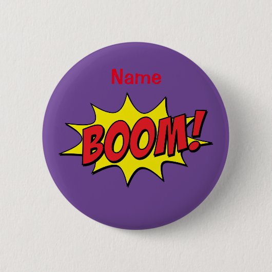 Badge Rond 5 Cm Cartoon Boom Thunder_Cove (Devant)
