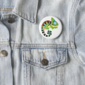 Badge Rond 5 Cm cartoon chameleon (En situation)