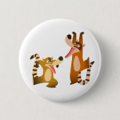 Badge Rond 5 Cm Cartoon joyeux Cute Coatimundis (Devant)