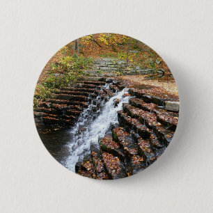 Badge Rond 5 Cm Cascade à Laurel Hill State Park II