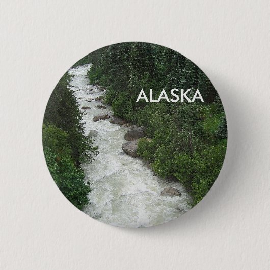 Badge Rond 5 Cm Cascade d'Alaska (Devant)