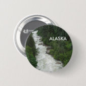 Badge Rond 5 Cm Cascade d'Alaska (Devant & derrière)