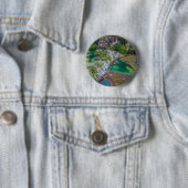 Badge Rond 5 Cm Cascade de cascade du parc des lacs Plitvice (En situation)