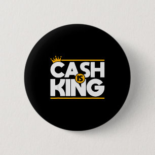 Badge Rond 5 Cm Cash Is King Cash Flow Entrepreneur Noël Birt
