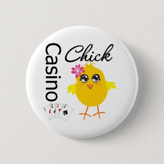Badge Rond 5 Cm Casino Chick (Devant)