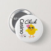 Badge Rond 5 Cm Casino Chick (Devant & derrière)