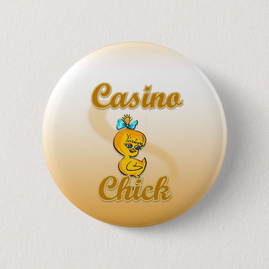 Badge Rond 5 Cm Casino Chick (Devant)