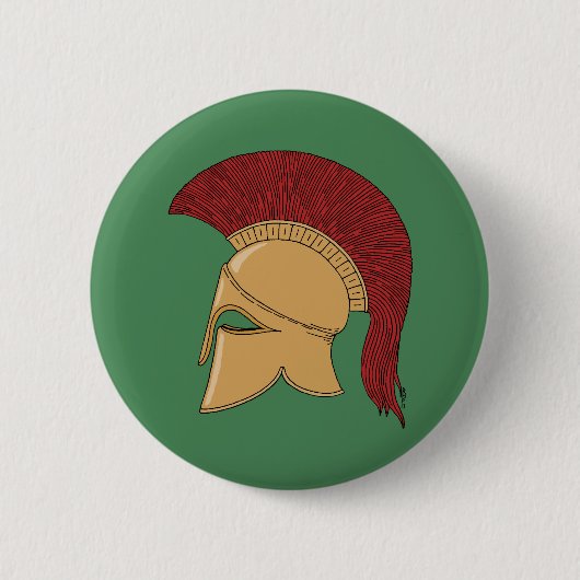 Badge Rond 5 Cm Casque Corinthien (Devant)