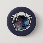 Badge Rond 5 Cm Casque d'astronaute spatiale (Devant)