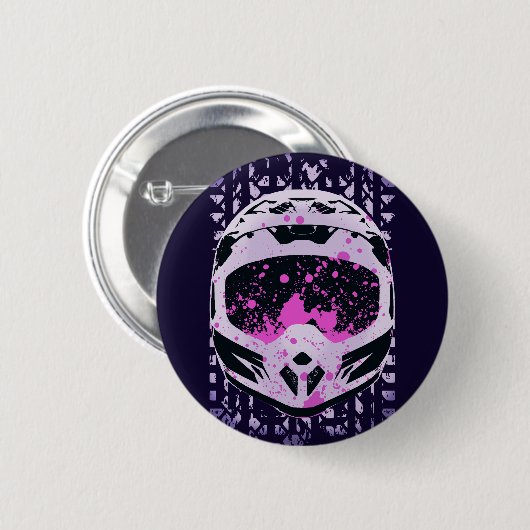 Badge Rond 5 Cm Casque de vélo graphique (Devant & derrière)