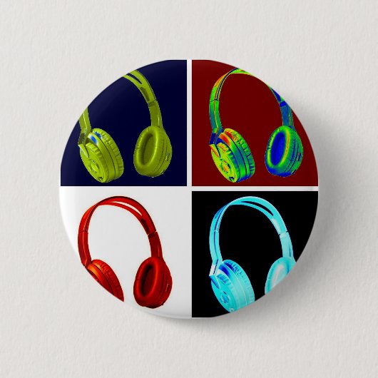 Badge Rond 5 Cm Casque Pop Art (Devant)