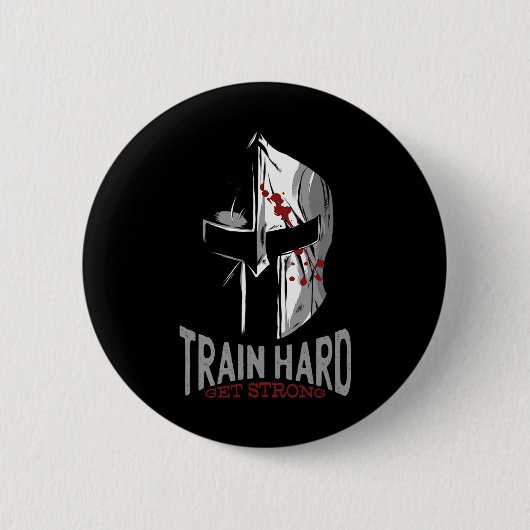 Badge Rond 5 Cm Casque Spartan Sparta Gym Motivation Cadeau (Devant)